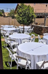 Round20Table2 1694135905 Chair - white resin with seating pad